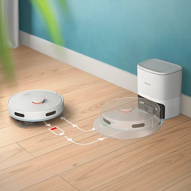 Robot hút bụi lau nhà Philips XU2100/25 lực hút 6000Pa điều hướng Laser LDS