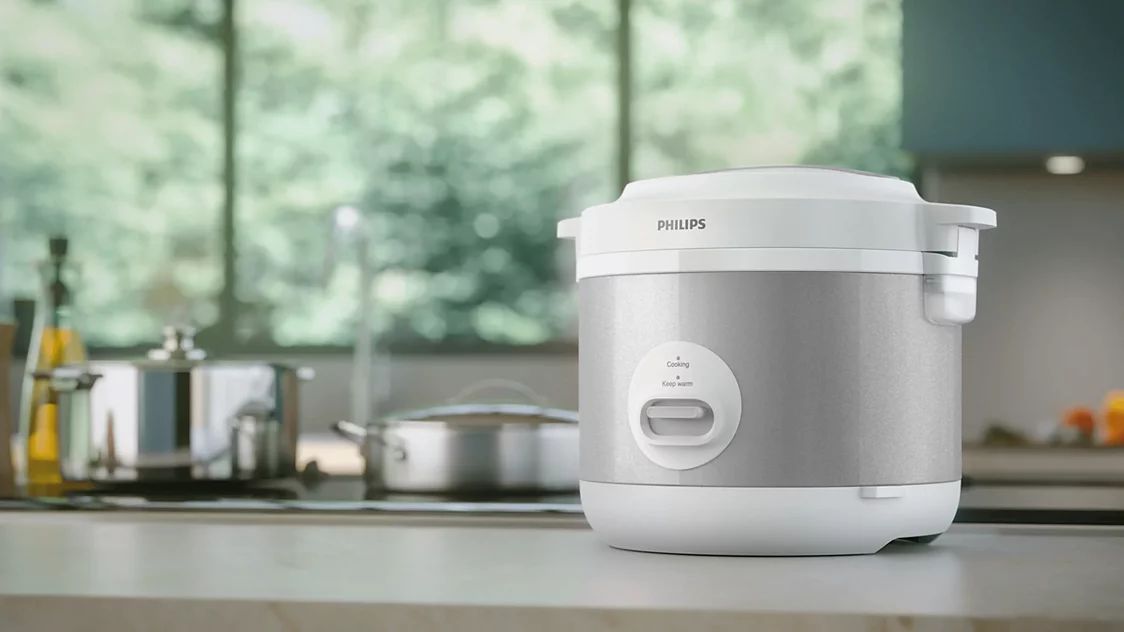Nồi cơm nắp gài Philips HD3008/30 1.8L, công suất 775W, giữ ấm 48 giờ