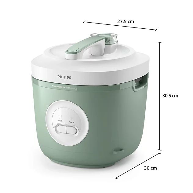 Nồi cơm nắp gài Philips HD3212/32 1.8L, công suất 600W, lòng nồi chống dính kim cương 2mm