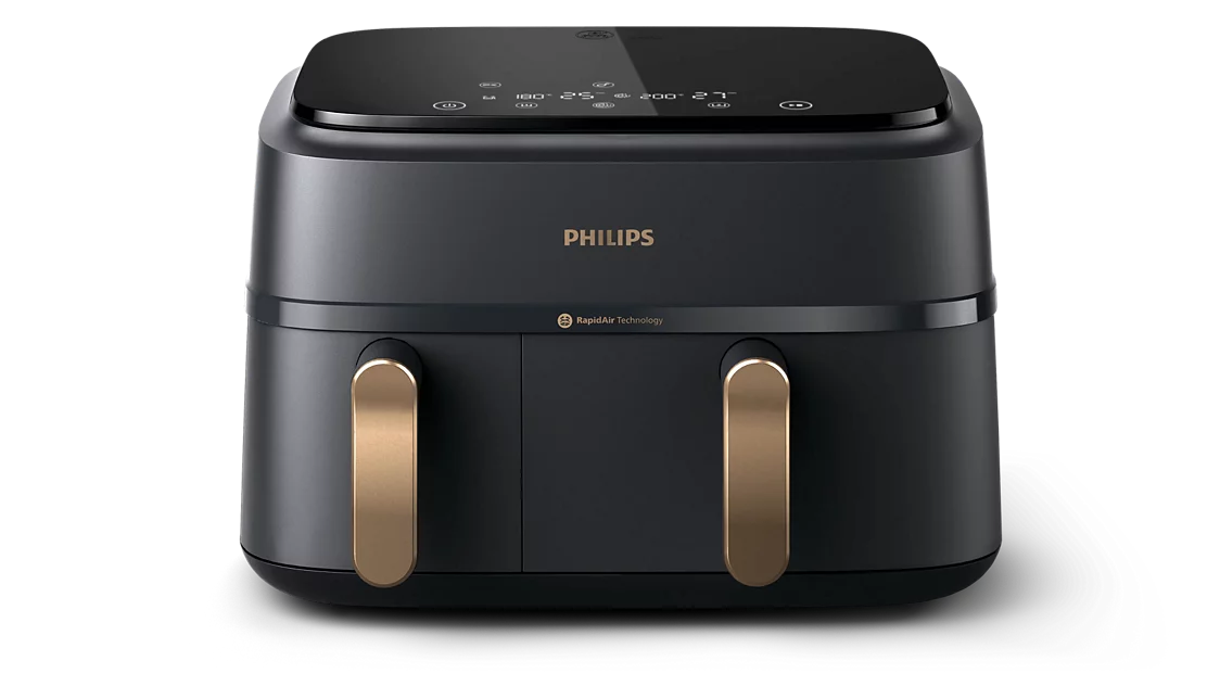 Nồi chiên không dầu hai ngăn Philips NA352/00 tổng 9L, công suất 2750W