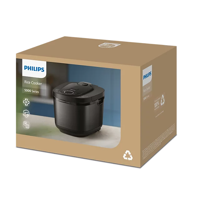 Nồi cơm điện tử Philips HD4814/31 1.8L, công suất 936W, 17 chế độ nấu