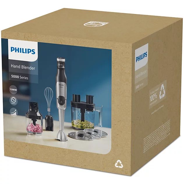 Máy xay cầm tay Philips HR2531/00 1200W, công nghệ ProMix, 2 cối xay và 1 cốc xay