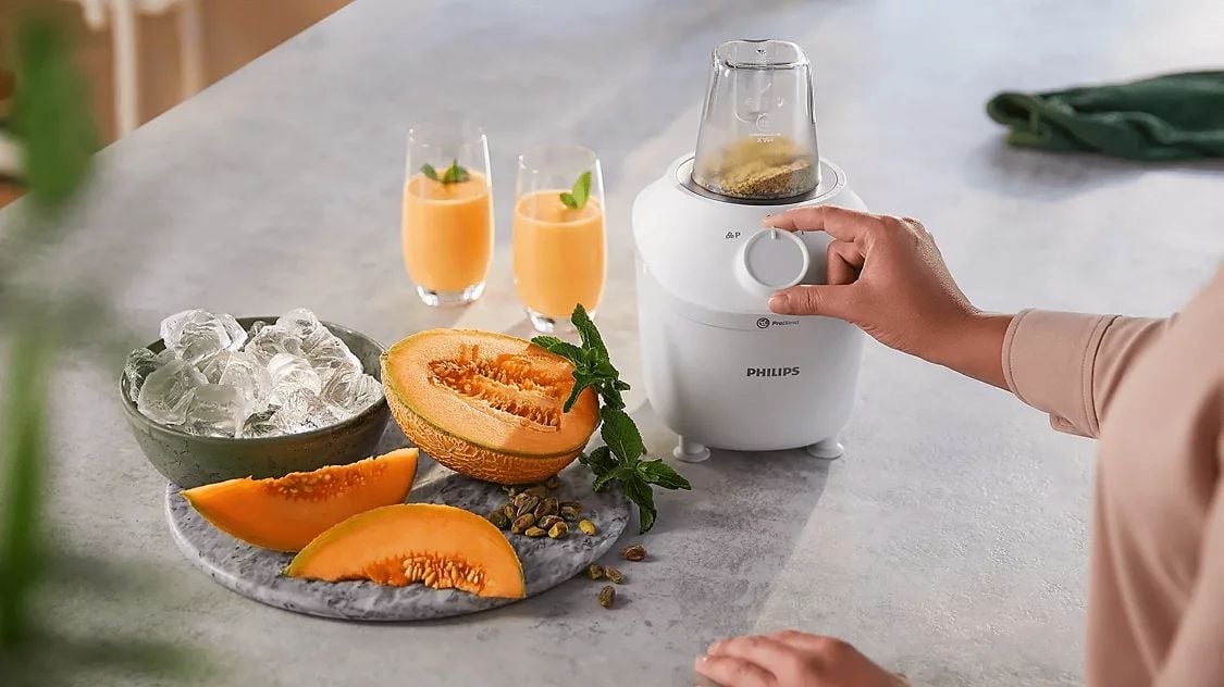 Máy xay sinh tố Philips HR2041/10 450W, công nghệ ProBlend, 2 cối nhựa kháng vỡ