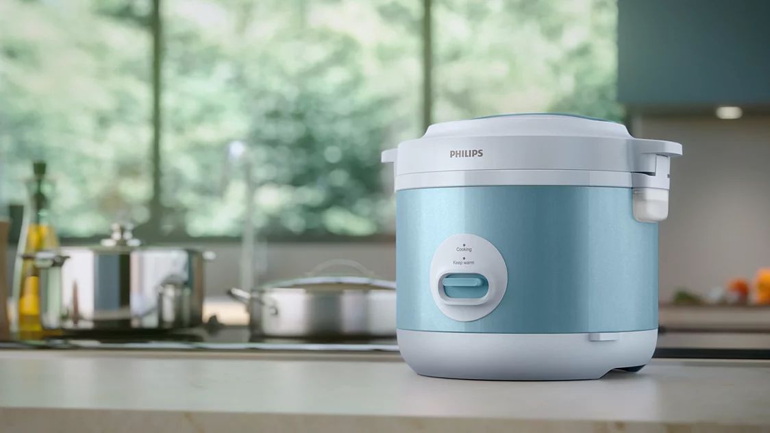 Nồi cơm nắp gài Philips HD3008/32 1.8L, công suất 775W, giữ ấm 48 giờ