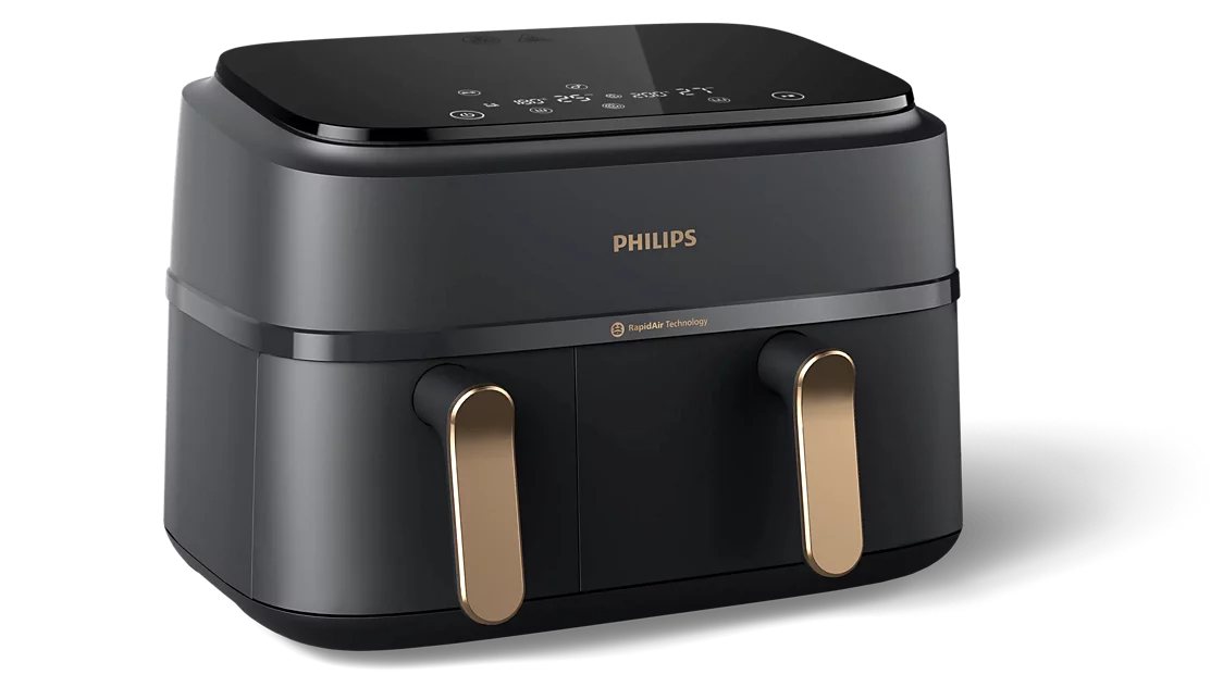Nồi chiên không dầu hai ngăn Philips NA352/00 tổng 9L, công suất 2750W