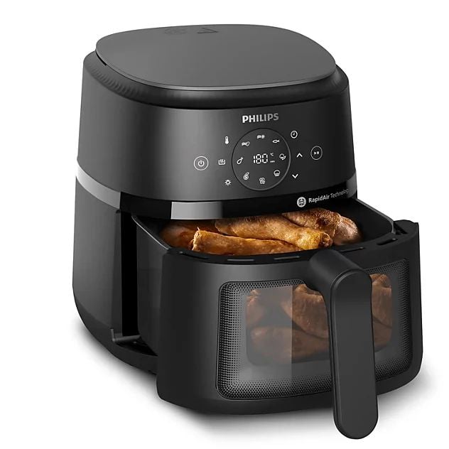 Nồi chiên không dầu Philips Series 2000 NA220/00 4.2L, công suất 1500W, cửa sổ trong suốt