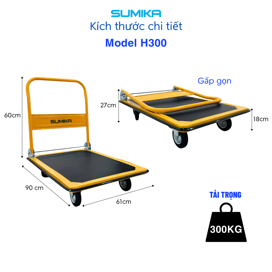 Xe Đẩy Hàng Gấp Gọn SUMIKA H300