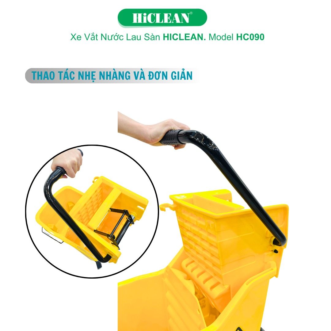 Xe làm vệ sinh 1 xô, 42L Hiclean. Model: HC090