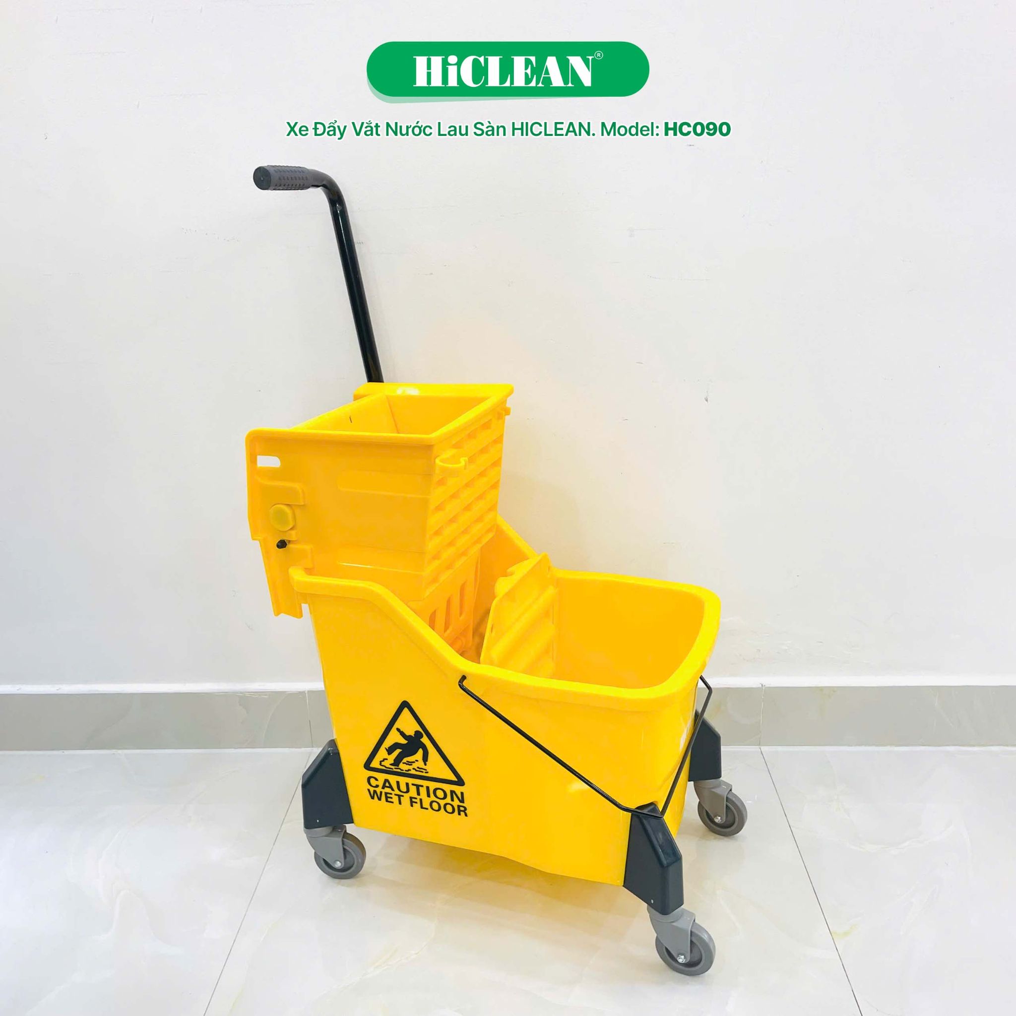 Xe làm vệ sinh 1 xô, 42L Hiclean. Model: HC090