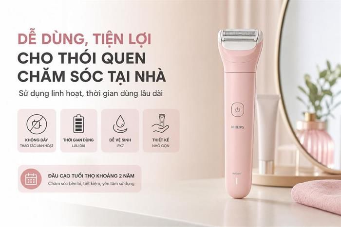 Máy làm sạch lông cho nữ Philips BRL128/10