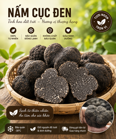  Nấm Truffle (Nấm Cục hay còn gọi là Hắc Tùng Lộ) - Loại A4 - Đông lạnh - LH:0915179900 