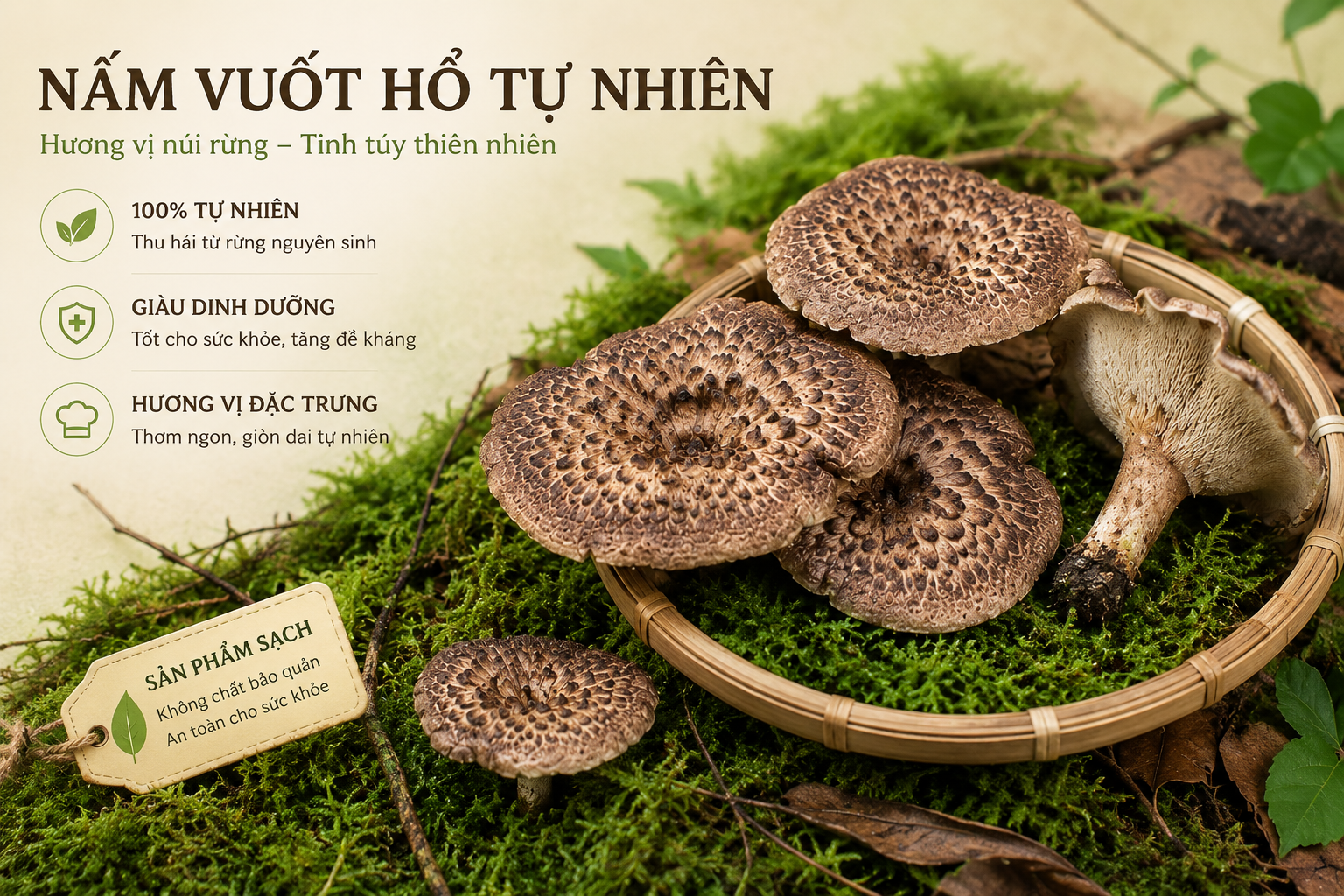Nấm vuốt hổ đen - Sarcodon Aspratus ( Đông lạnh ) - LH:0915179900