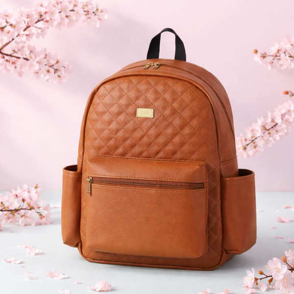  Ba lô công sở thời trang nữ IDIGO UBP2 – 6035 , Balo da nữ họa tiết chần trám thanh lịch đựng laptop 14 inch 