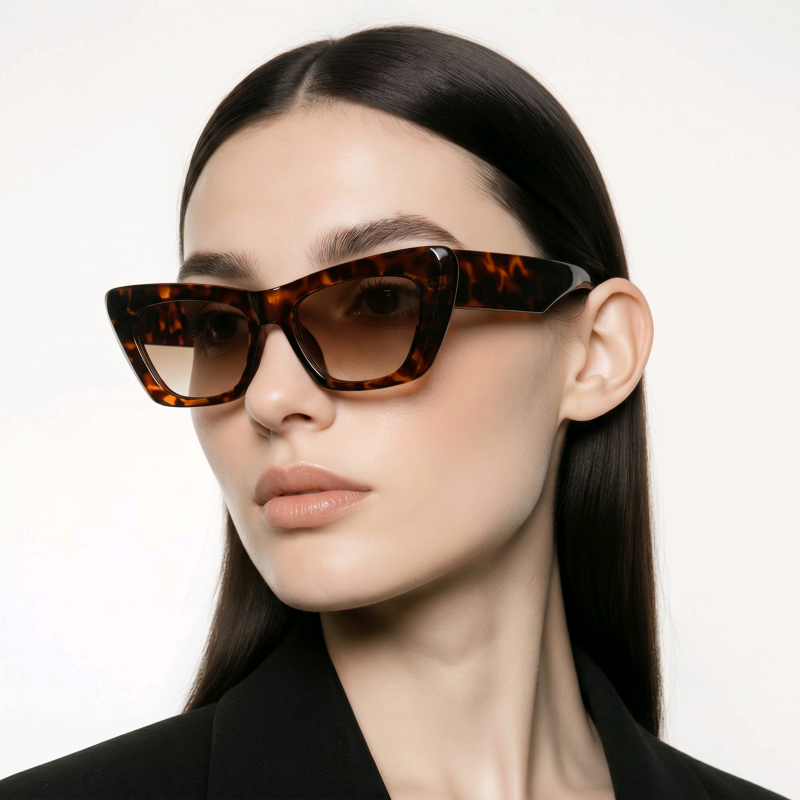 Mắt kính râm nam nữ chống nắng UV400 JALIVER YOUNG M6117, kính mát unisex gọng vuông bản dày thời trang cá tính