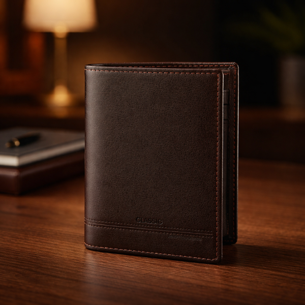  Ví nam da bò phom chữ nhật đứng, ví nam cầm tay lịch lãm tiện lợi IDIGO MW1 - 4328 