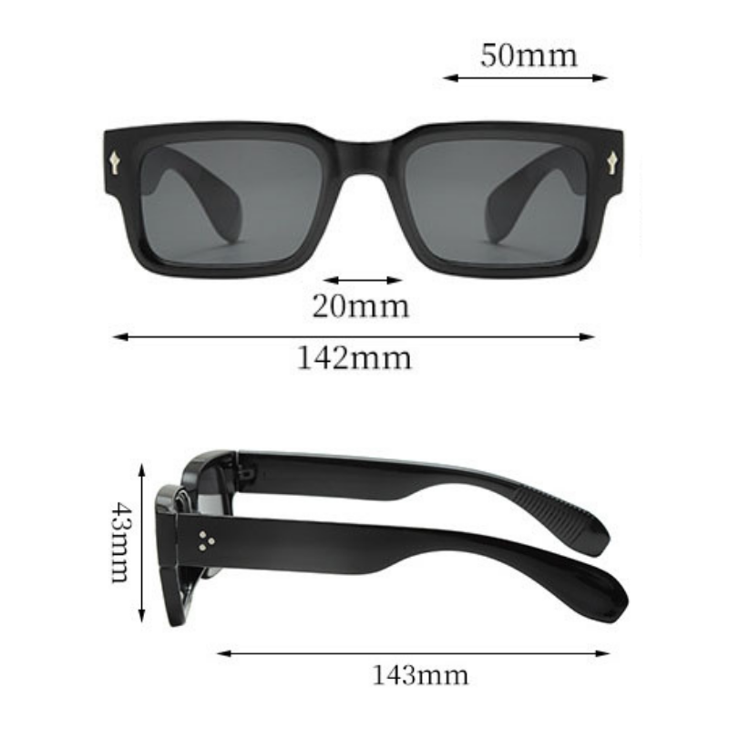 Mắt kính mát nam nữ gọng chữ nhật trẻ trung JALIVER YOUNG P-25699YA, kính râm unisex chống nắng UV 400