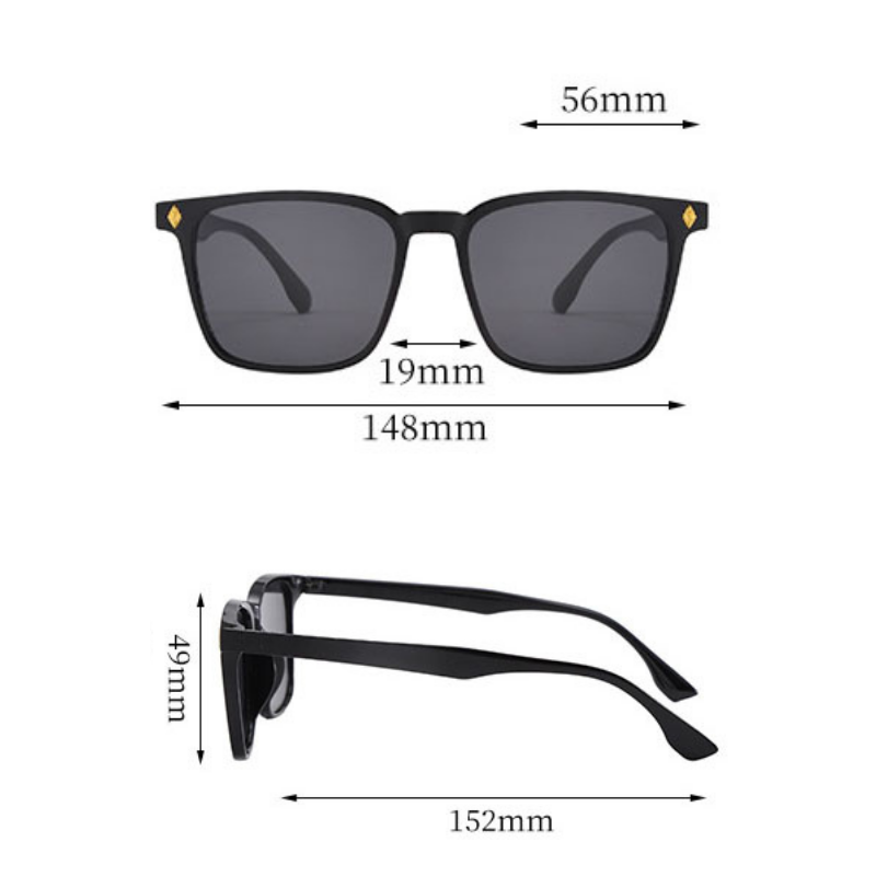 Mắt kính nam nữ chống nắng UV 400 JALIVER YOUNG P-25672YA, kính mát unisex gọng vuông phong cách trẻ trung hiện đại