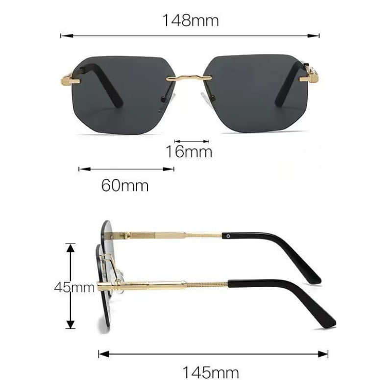 Mắt kính mát nữ gọng đa giác phối kim loại sang trọng JALIVER YOUNG M5227, kính râm nữ chống nắng UV400