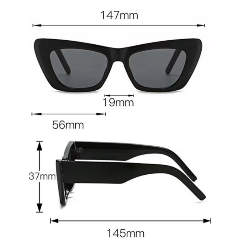 Mắt kính râm nam nữ chống nắng UV400 JALIVER YOUNG M6117, kính mát unisex gọng vuông bản dày thời trang cá tính