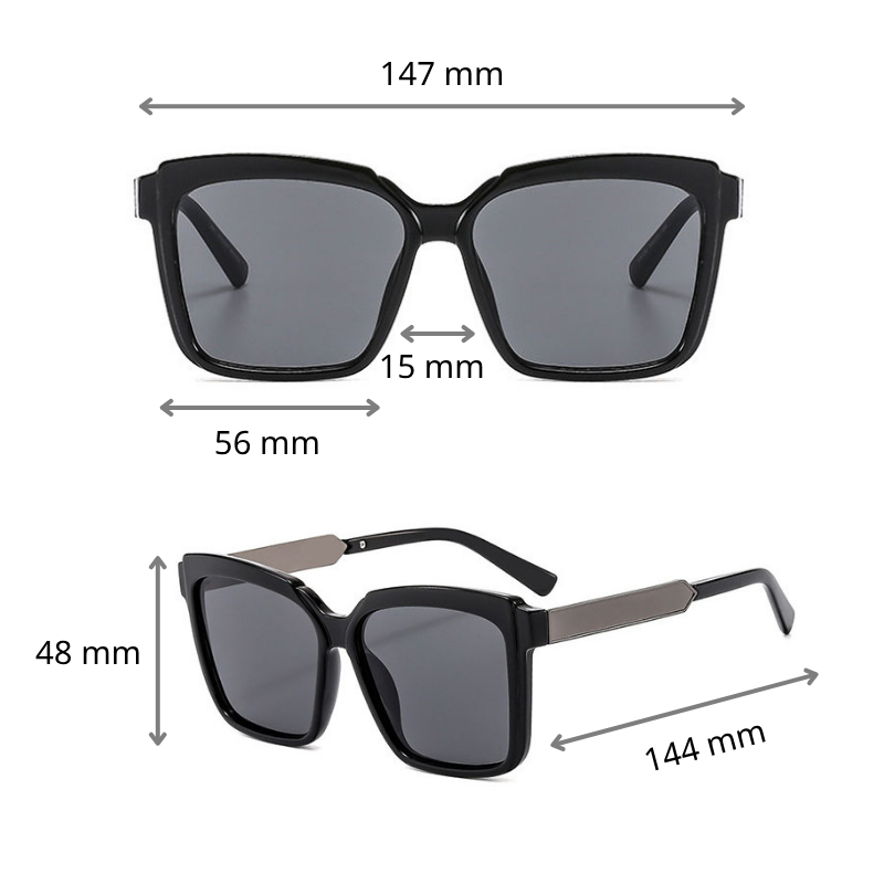 Mắt kính râm nam nữ chống nắng UV400 JALIVER YOUNG M6184, kính mát unisex gọng vuông phong cách hiện đại
