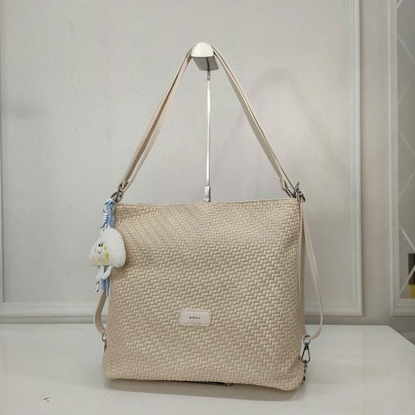  Túi xách nữ đựng tài liệu A4 IDIGO FB2 - 4331, balo da nữ công sở phom mềm phối charm bông ngộ nghĩnh 
