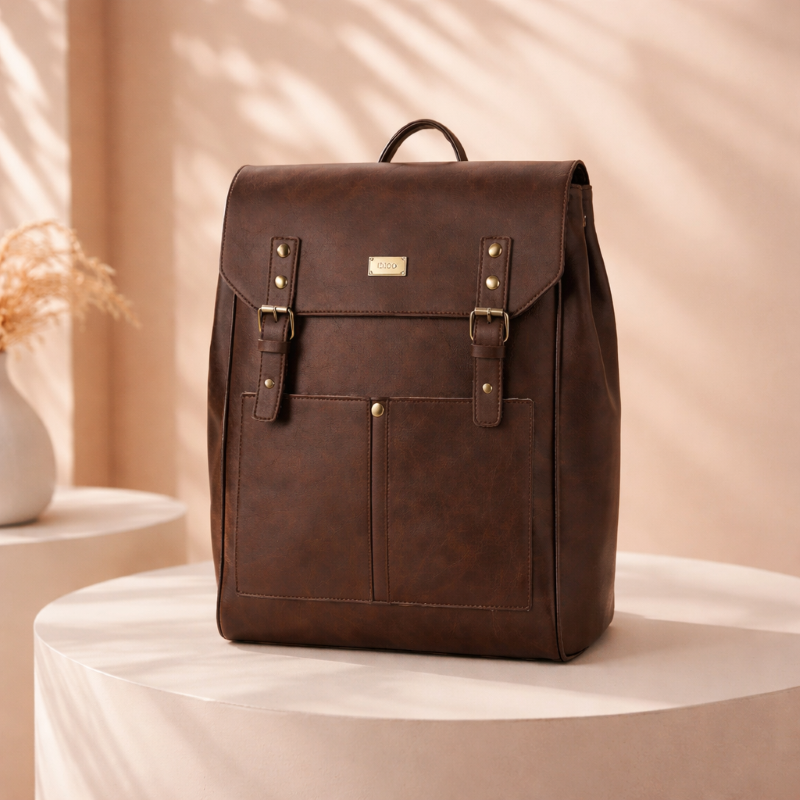 Balo đựng laptop 15.6 inch, ba lô công sở nam nữ nắp gập IDIGO UBP2 - 6031