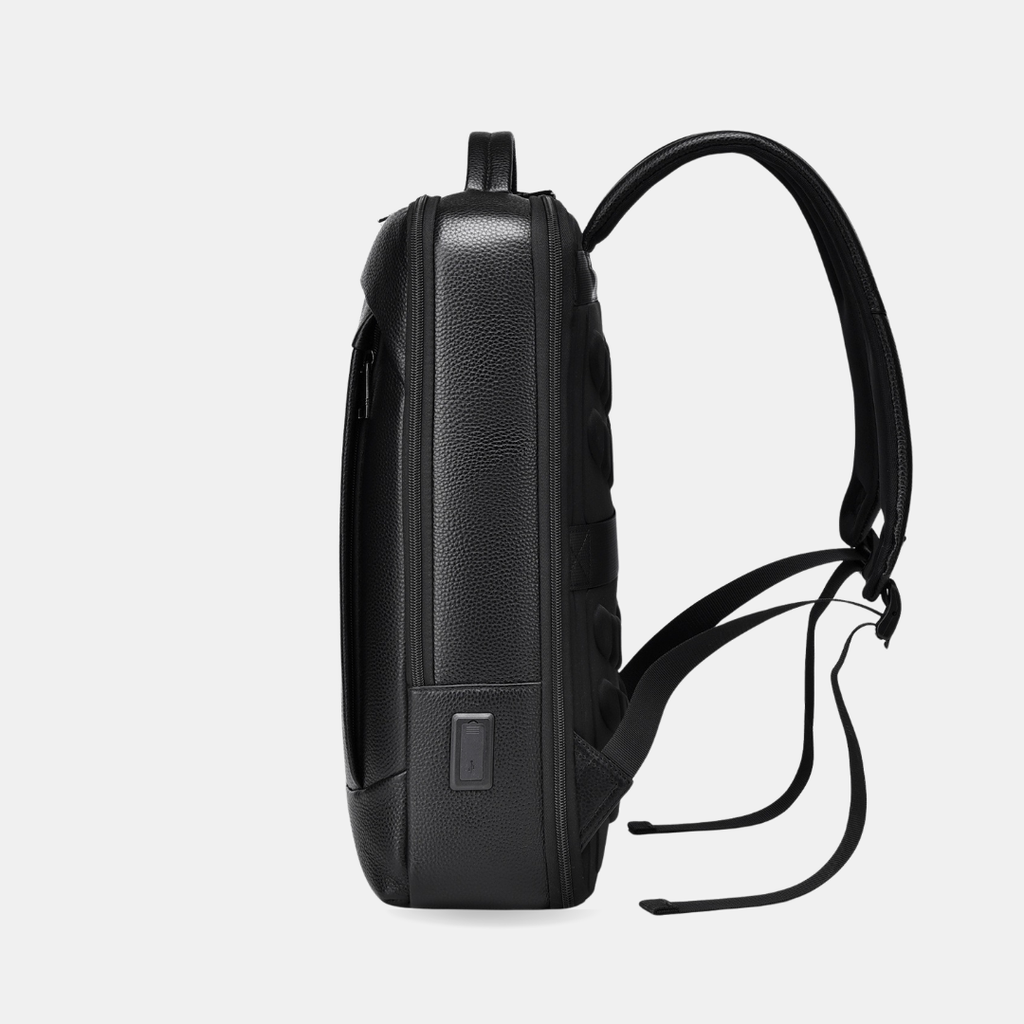 Balo da nam nữ tích hợp cổng sạc USB IDIGO MBP1 - 20001, Balo đựng laptop 15.6 inch da bò thật cao cấp