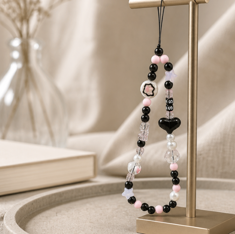 Dây treo điện thoại thời trang dễ thương IDIGO FA4 - 4015, móc khóa charm treo túi thời trang