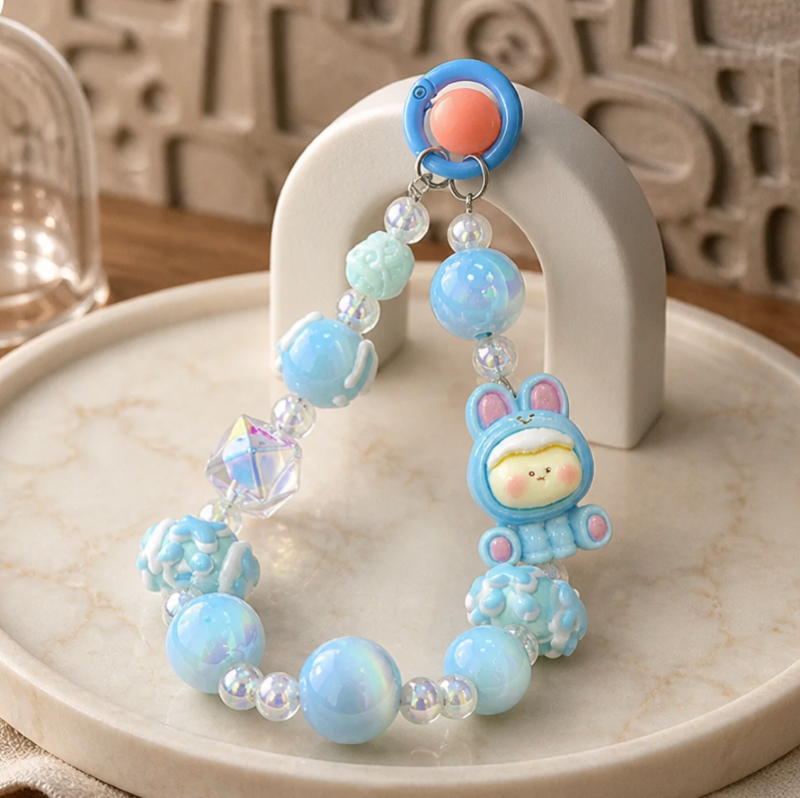 Dây treo điện thoại thời trang dễ thương IDIGO FA4-2004, charm móc khoá trang trí và phụ kiện túi nhiều màu