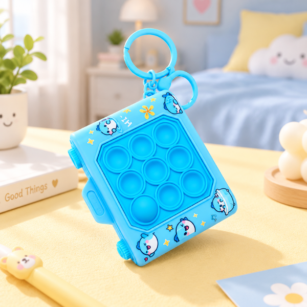  Phụ kiện charm treo túi màu sắc vui nhộn IDIGO FA4-2051, móc khoá trang trí có thể bóp giải toả stress 