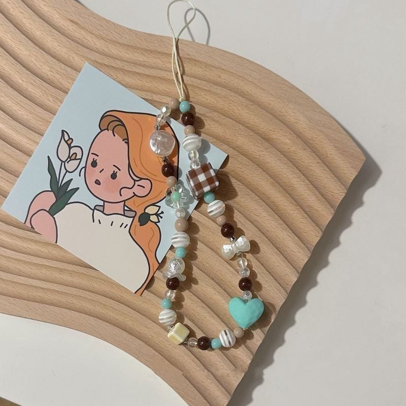 Charm hạt chuỗi điện thoại thời trang IDIGO FA4 - 4013, dây đeo điện thoại chống thất lạc