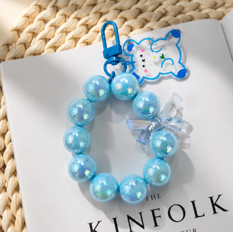 Charm hạt chuỗi treo điện thoại IDIGO FA4 - 4010, phụ kiện túi và dây đeo trang trí nhiều màu