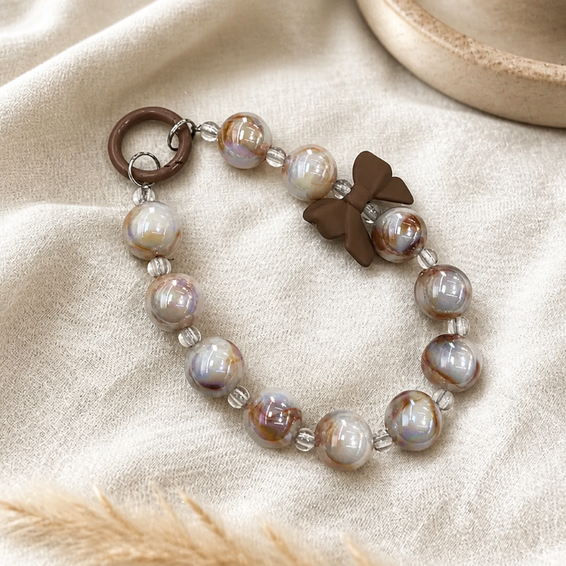 Charm hạt chuỗi treo điện thoại IDIGO FA4 - 4010, phụ kiện túi và dây đeo trang trí nhiều màu