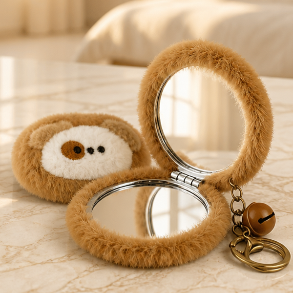  Charm móc khoá gương trang điểm mini IDIGO FA5-2011, phụ kiện trang trí túi xách gấp gọn 