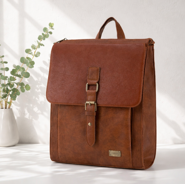  Balo Da Nam Nữ Đựng Laptop 15 Inch Thời Trang Ngăn Trước Khoá Gài IDIGO UBP2 - 6015, Balo Công Sở Cao Cấp 