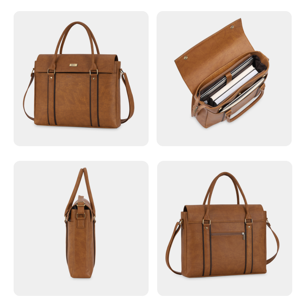 Túi xách công sở nam nữ thanh lịch, túi đựng tài liệu A4 nắp gập IDIGO UB2 - 5067