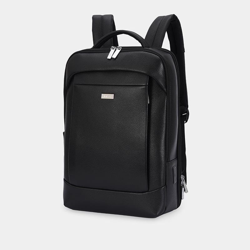 Balo da nam nữ tích hợp cổng sạc USB IDIGO MBP1 - 20001, Balo đựng laptop 15.6 inch da bò thật cao cấp