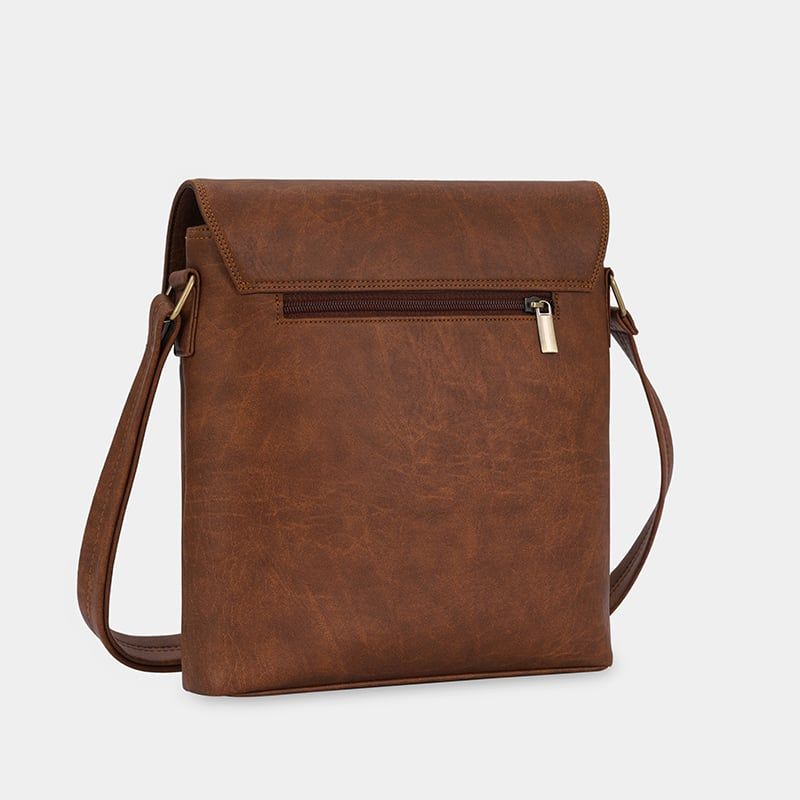 Túi đeo chéo nam nữ nắp gập vạt chéo IDIGO MB2 - 3398, túi công sở dáng chữ nhật đựng IPAD 7.9 inch