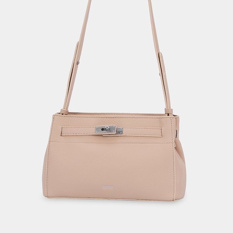 Túi đeo chéo nữ khóa gài thanh lịch, túi xách nữ công sở phom mềm nữ tính IDIGO FB2- 5066