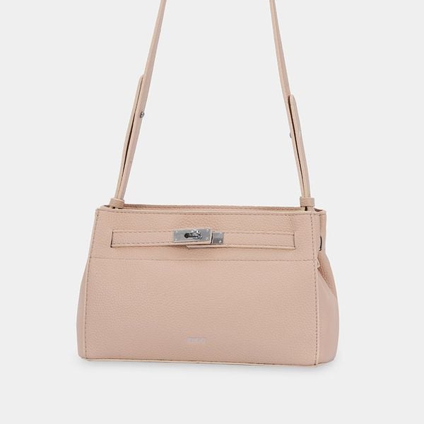  Túi đeo chéo nữ khóa gài thanh lịch, túi xách nữ công sở phom mềm nữ tính IDIGO FB2- 5066 