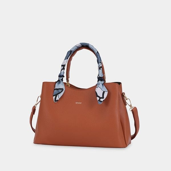  Túi Xách Nữ Công Sở Sang Chảnh IDIGO FB2 - 5055, Túi Đeo Chéo Thời Trang Phối Khăn Lụa Đi Tiệc Cao Cấp 