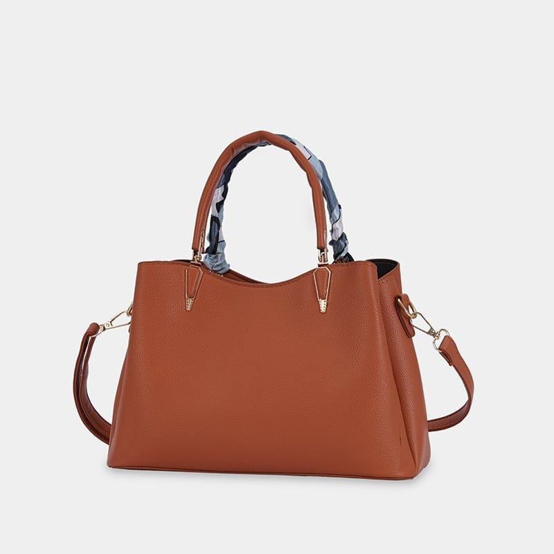 Túi Xách Nữ Công Sở Sang Chảnh IDIGO FB2 - 5055, Túi Đeo Chéo Thời Trang Phối Khăn Lụa Đi Tiệc Cao Cấp