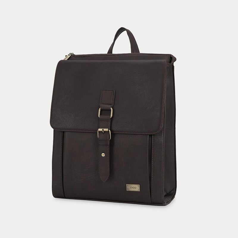 Balo Da Nam Nữ Đựng Laptop 15 Inch Thời Trang Ngăn Trước Khoá Gài IDIGO UBP2 - 6015, Balo Công Sở Cao Cấp