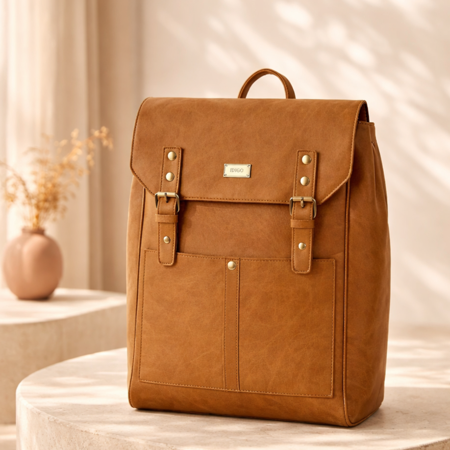 Balo đựng laptop 15.6 inch, ba lô công sở nam nữ nắp gập IDIGO UBP2 - 6031