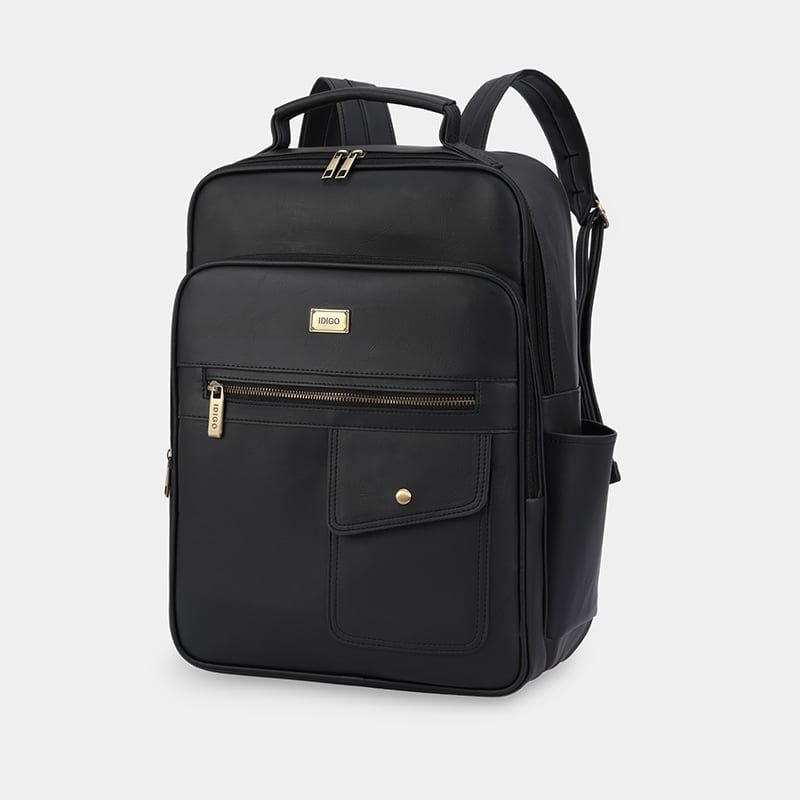 Ba lô công sở thời trang nam nữ thiết kế ngăn túi vạt xéo phía trước hiện đại, balo da laptop 15.6 inch UBP2 - 6036