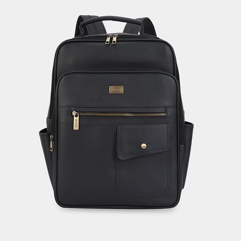 Ba lô công sở thời trang nam nữ thiết kế ngăn túi vạt xéo phía trước hiện đại, balo da laptop 15.6 inch UBP2 - 6036