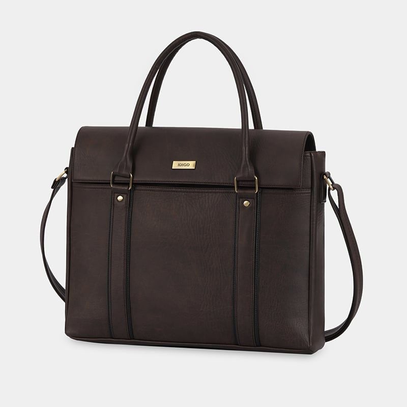 Túi xách công sở nam nữ thanh lịch, túi đựng tài liệu A4 nắp gập IDIGO UB2 - 5067