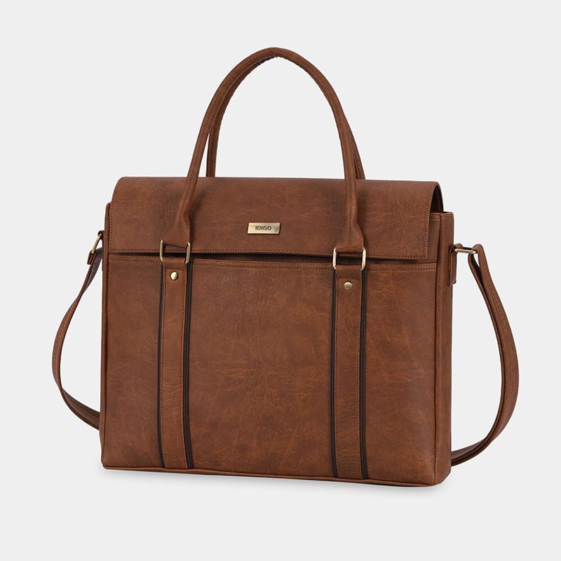 Túi xách công sở nam nữ thanh lịch, túi đựng tài liệu A4 nắp gập IDIGO UB2 - 5067