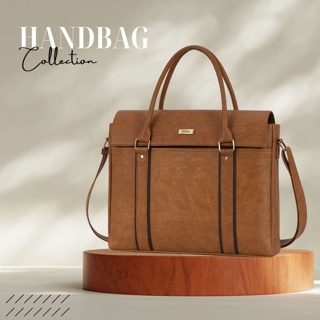 Túi xách công sở nam nữ thanh lịch, túi đựng tài liệu A4 nắp gập IDIGO UB2 - 5067
