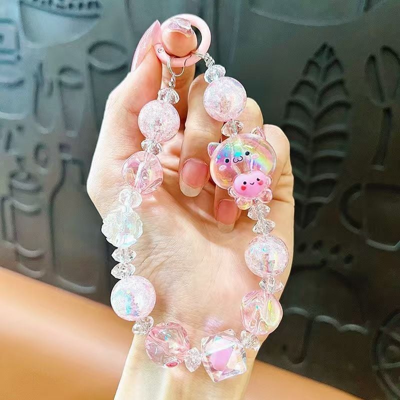 Dây treo điện thoại thời trang dễ thương IDIGO FA4-2004, charm móc khoá trang trí và phụ kiện túi nhiều màu